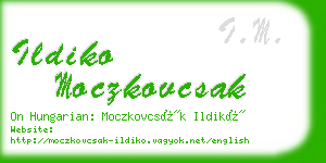 ildiko moczkovcsak business card